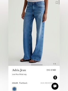 Ag Adriano Goldschmied Wide-Leg Jeans in Medium Blue